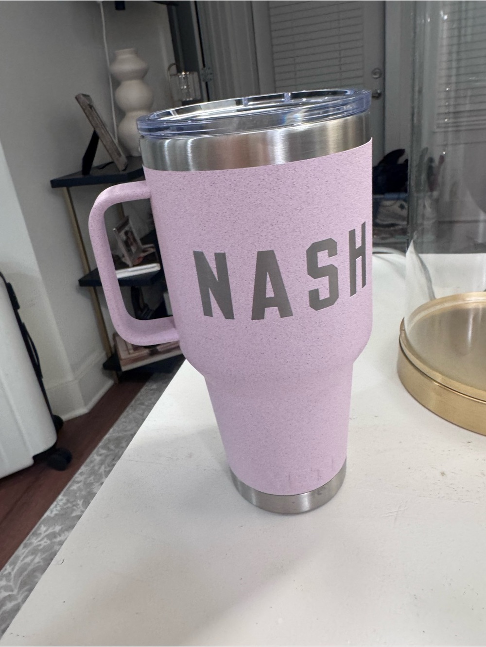Yeti Pink NASH Insulated Travel Tumbler with Handle